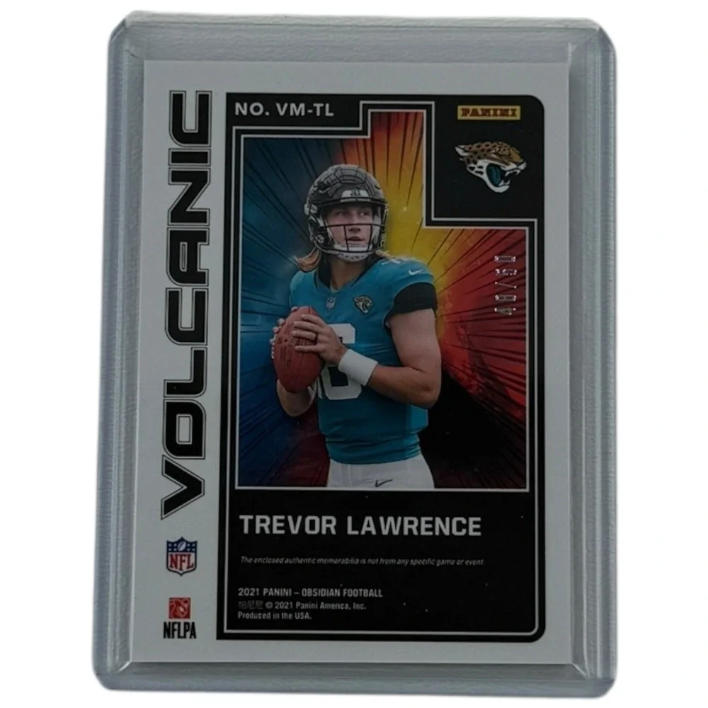 2021 Panini Obsidian‎ Trevor Lawrence Volcanic RC Patch Card #48/50 VM-TL